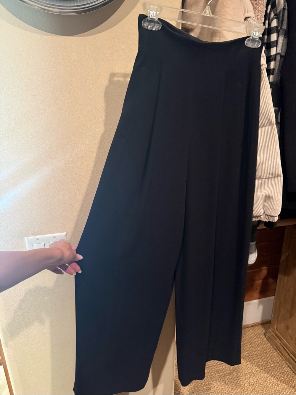 Emanuel Ungaro Black Wide-Leg Trousers